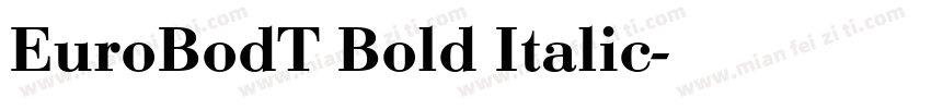 EuroBodT Bold Italic字体转换
